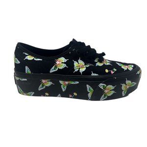Vans Authentic Stacked Women's 7 Butterfly Morph Blackout Black